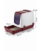 Maison de toilette pour chat 5115-02 fuchsia - 47x39,5x55 cm