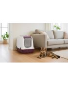 Maison de toilette pour chat 5115-02 fuchsia - 47x39,5x55 cm