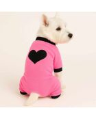 Pinky Pelus S roze/zwart hondenpak