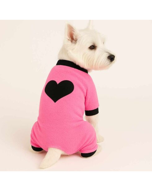 Pinky Pelus S roze/zwart hondenpak