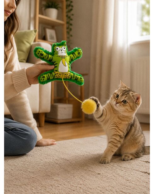 Miyav 1012 groen kattenspeeltje - 22x9 cm