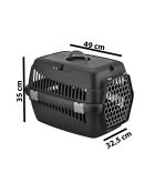 5096-S-1 zwarte transportkoffer voor dieren - 39x55x36,5 cm