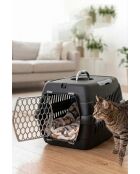 5096-S-1 zwarte transportkoffer voor dieren - 39x55x36,5 cm