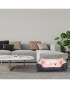 Lucy Dog & Cat M grijs huisdierenbed - 55x75x20 cm