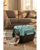 Transportbox voor dieren 5096-R-4 turkoois - 49x35x32,5 cm