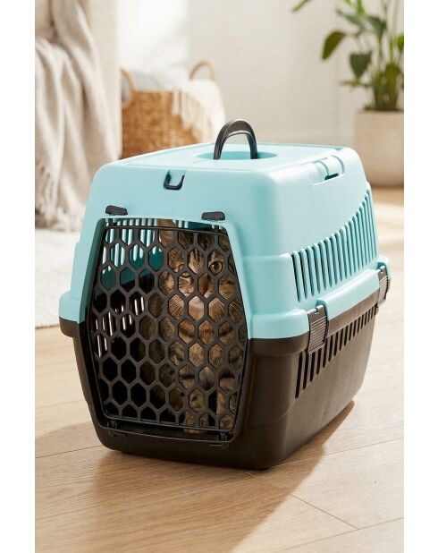 Transportbox voor dieren 5096-R-4 turkoois - 49x35x32,5 cm