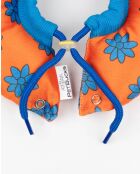 Collar Elizabeth S con forma de rosquilla naranja con forma de mascota