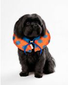 Collar Elizabeth S con forma de rosquilla naranja con forma de mascota