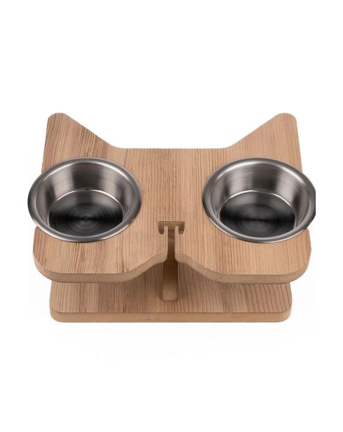 Double Gamelles pour animaux Apvm3 beige