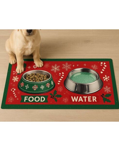Tapis de gamelle Paspet5 rouge - 40x70 cm