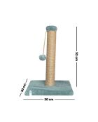 Griffoir pour chat Luca turquoise - 30x30x42 cm