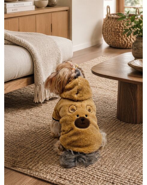Teddy Welsoft Jacket L brauner Hunde-Hoodie