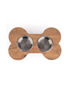 Ciotole doppie beige con animali Apvm10