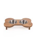 Ciotole doppie beige con animali Apvm10
