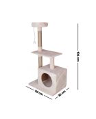 Casetta per gatti Liora beige - 50x35x106 cm