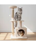 Casetta per gatti Liora beige - 50x35x106 cm