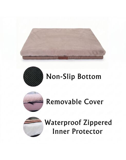 Cuccia per animali domestici Pure Comfort marrone - 90x110x11 cm