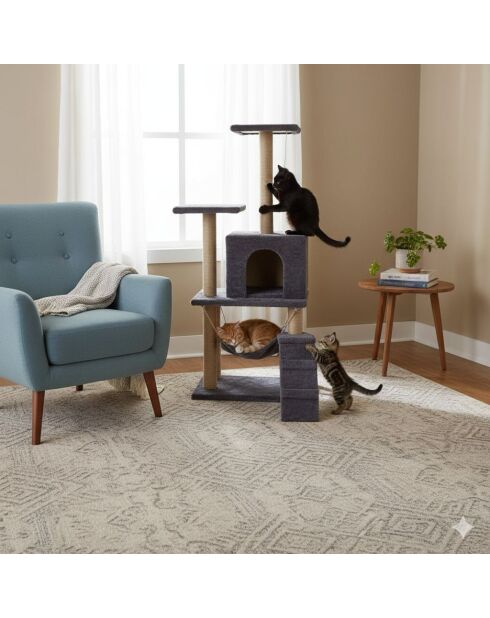 Midas kattenhuis antraciet - 50x30x125 cm