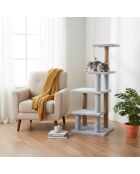Árbol para gato Alessi gris - 45x45x117 cm