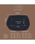Zeus M grijs huisdierenbed - 55x75x20 cm