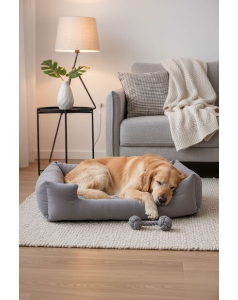 Kare L grijs huisdierenbed - 70x55x16 cm