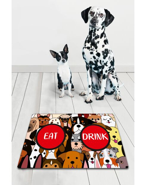 Dog's Bowl veelkleurige kattenbakmat - 40x60 cm