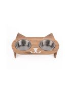Ciotole doppie beige con animali Apvm4