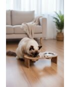 Ciotole doppie beige con animali Apvm4