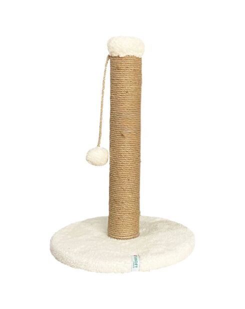 Griffoir pour chat Coris blanc - 30x52 cm