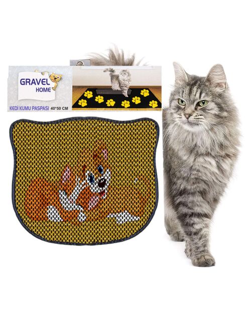 Kdkafa0021 gele kattenbakmat - 40x50 cm