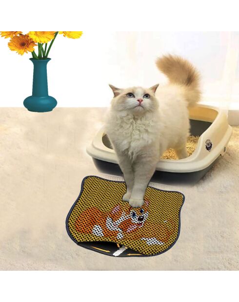 Kdkafa0021 Katzentoilette, gelb, 40 x 50 cm