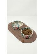Set de 2 cuencos con forma de animal de color turquesa, 14 x 5 cm