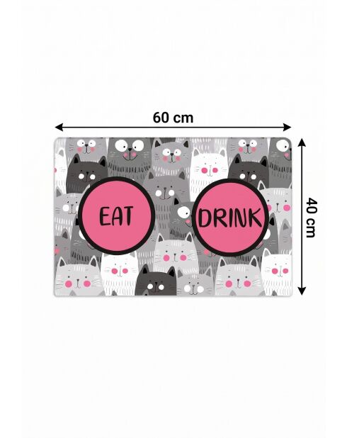 Grijze kattenmat voor katten - 40x60 cm