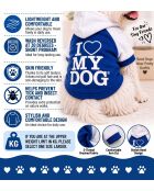Love My Dog 2XL blauer Hunde-Hoodie