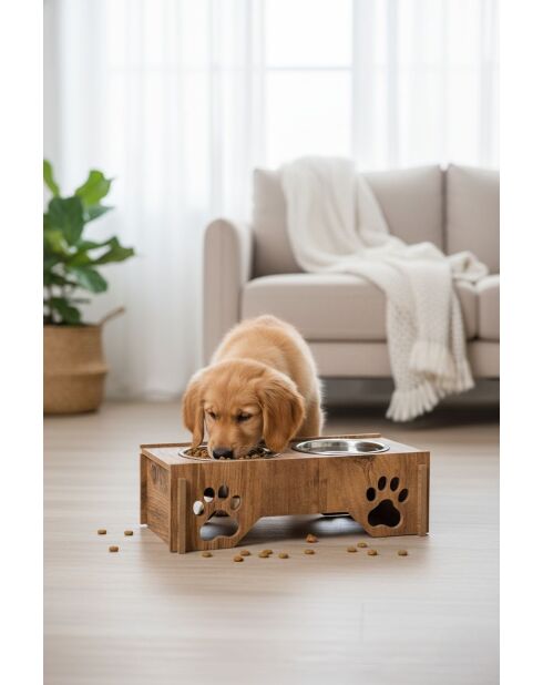 Apvm6 beige dubbele dierenbakken