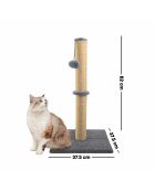 Rascador para gatos Cyra gris - 37,5 x 37,5 x 82 cm