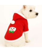 Sudadera con capucha para perro Redsnowmansweat L roja