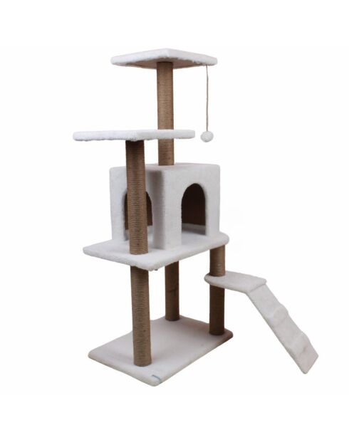 Maison pour chat Arden blanche - 50x35x125 cm