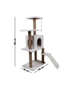 Casa para gatos Arden blanca - 50x35x125 cm