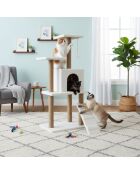 Casa para gatos Arden blanca - 50x35x125 cm