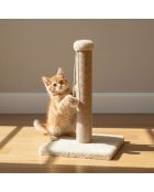 Tiragraffi Luca beige per gatti - 30x30x42 cm