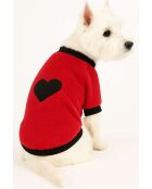 Sudadera con capucha Blackheartsweat S roja para perros
