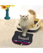 Tapis de litière pour chat Kdkafa0224 noir - 40x50 cm