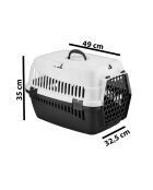 Tiertransportbox 5096-R-1 grau - 49x35x32,5 cm