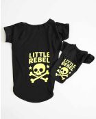 T-shirt nera per cani Little Rebel 3