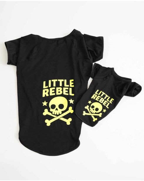 Little Rebel 3 zwart T-shirt voor honden
