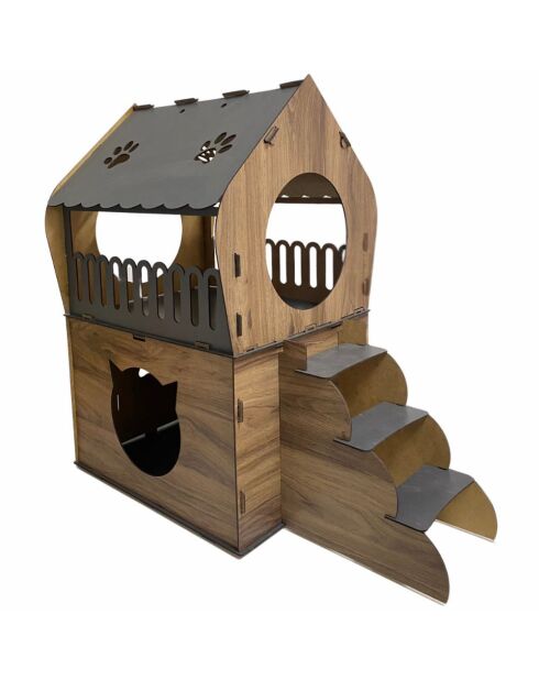 Nessa bruin kattenhuis - 51x65x68 cm