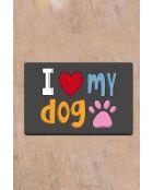 Alfombrilla de arena gris I Low My Dog, 40 x 60 cm