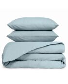 Parure 100% Percale de Coton Venezia bleu céleste