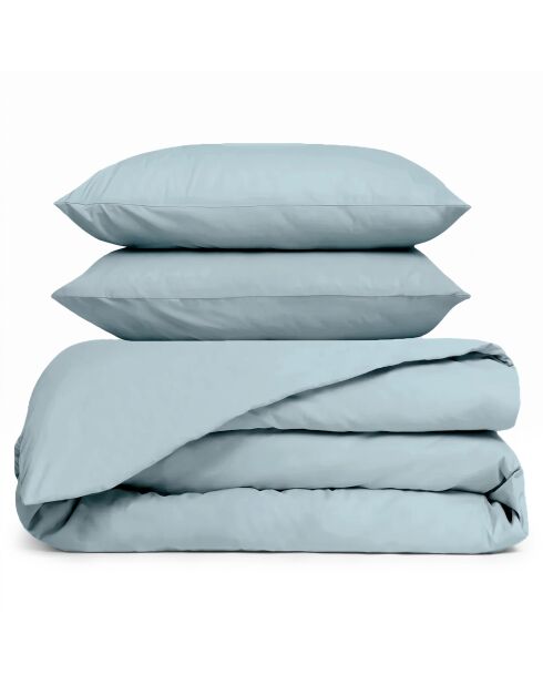 Parure 100% Percale de Coton Venezia bleu céleste